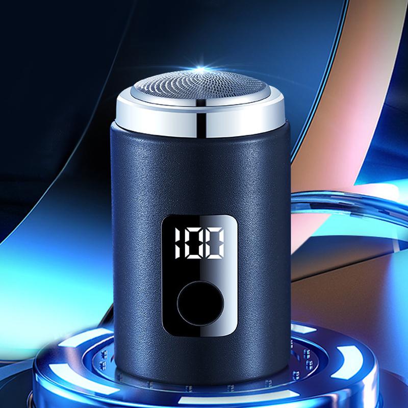 Мини-электробритва для мужчин с дисплеем питания, портативная, для деловых поездок, триммер для бороды, перезаряжаемая бритва с зарядкой через USB TypeC