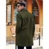 Мужские уличные куртки, мужская однотонная повседневная верхняя одежда и пальто, однобортная шерстяная мужская куртка с лацканами на весну и зиму