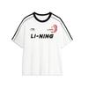 Li Ning Letter Print Loose Casual Versatile Short Sleeve T-Shirt Unisex Tops White AHSU657-1(TEAM702-3.4.16)