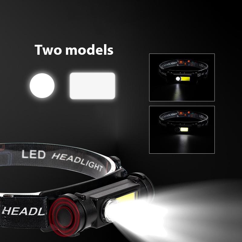 6000Lumens Led Headlamp Xpe+Cob Headlight Head Torch Flashlight Head Lamp 18650