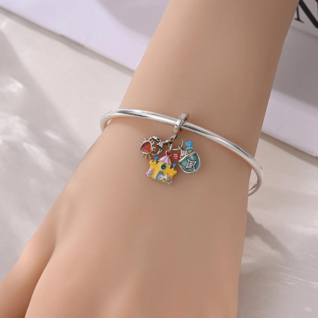 Оригинальные медные разноцветные расписные шармы, художественные бусины-палитры, подвески, подходят для браслета, ожерелья, DIY ювелирные изделия, подарок