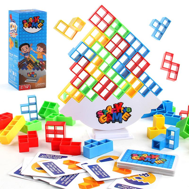 Игра на складывание Динозавр строительные блоки игра для вечеринки игрушка Сложенный высоко Тетрис блок Настольный блок баланса Сложенная головоломка Настольная игра