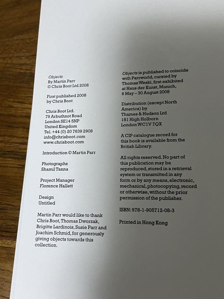 [USED] Martin Parr Objects Photo Book Martin Parr