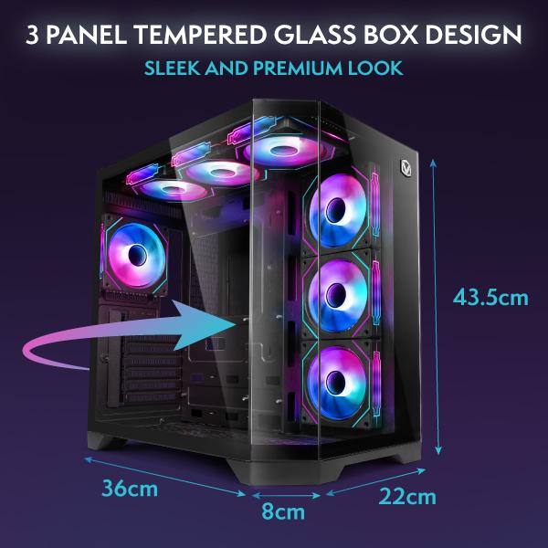 Vibox IX-592 Gaming PC • AMD Ryzen 7 7800X3D 5,0 GHz • Nvidia RTX 5080 16GB • 32GB RAM • 1TB NVMe SSD • Windows 11 • WiFi 6 + Bluetooth 5.4
