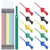 Cleqee Mini Grabber SMD IC Test Hook Clips Jumper Probe Test Lead Kit for Logic 5 10 Groups Analyzer, Colors,