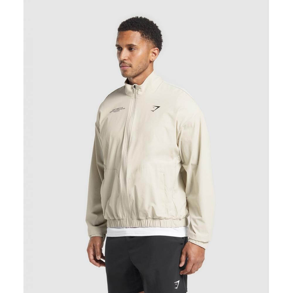 Gymshark Conditioning Club Track Jacket Pebble Grey A2c1d Gb7p