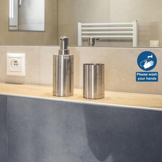 Please Switch Off Lights When Leaving Signs Restroom Essential Notice Labels Wall Reminder Stickers for Bathroom Workplace Home Kitchen Decor