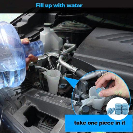Solid Windshield Washer Tablets Professional Grade Windshield Cleaner Concentrated Cleaning