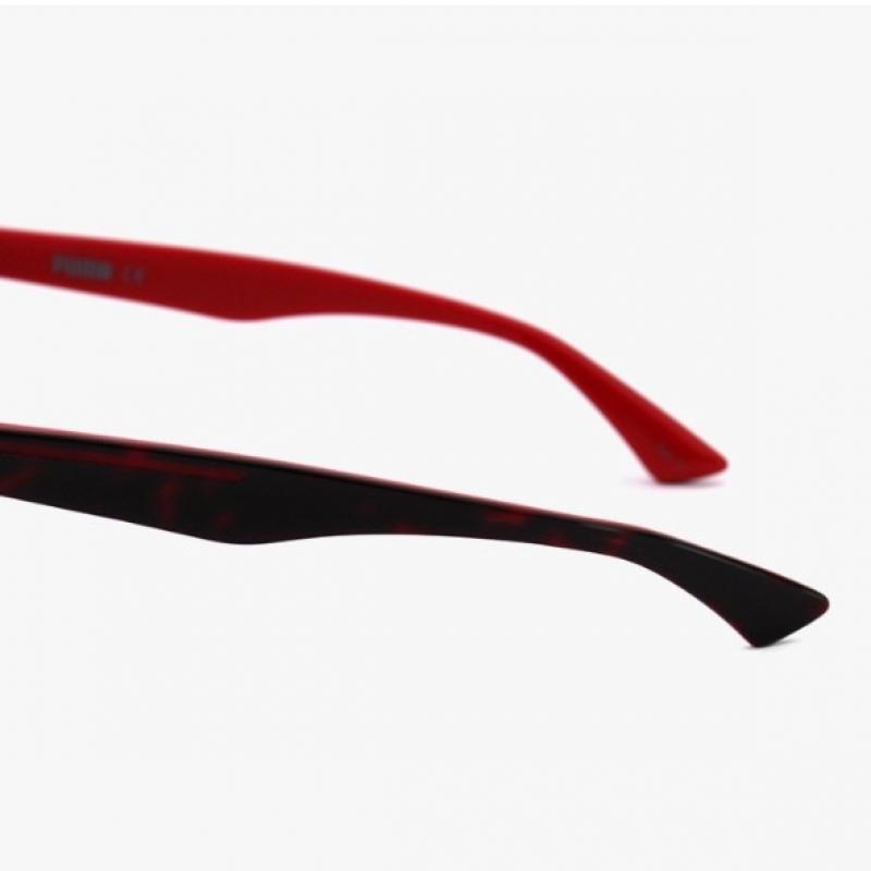 Puma Square Horn Rimmed Over Asian Fit Mirror Sunglasses 12