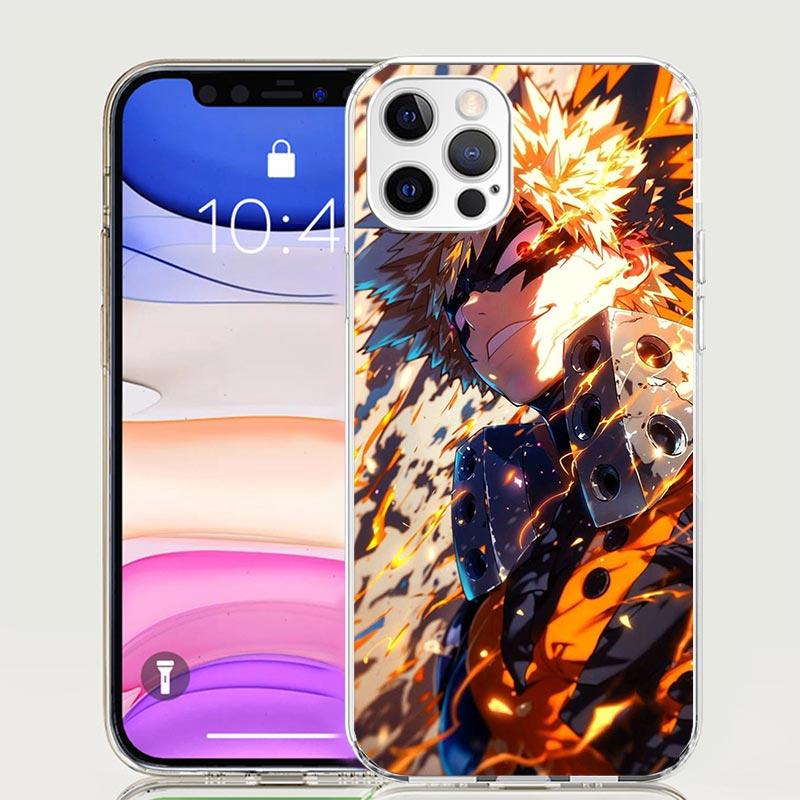 Бактего Кацуки MHA Мой герой Чехол для телефона Для iPhone 17 Air 16 15 Plus 11 14 Pro Max 13 Mini 12 7 8 + SE Узорное Искусство Индивидуальная Обложка