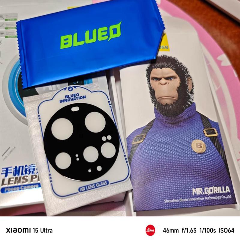 Blueo Защитное стекло для объектива камеры Xiaomi 15 Ultra, Защитная крышка для всей камеры из стекла AR с защитой от царапин для XIAOMI 15 ULTRA