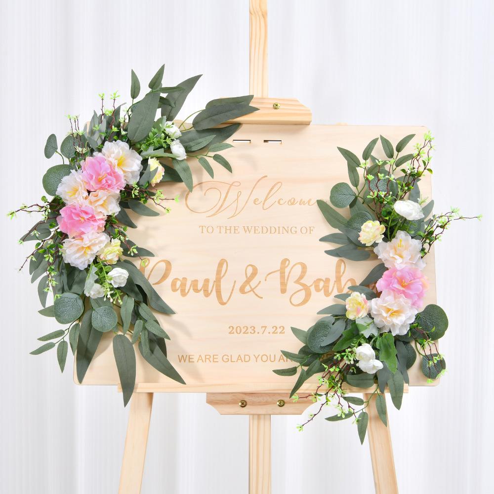 Свадебная приветственная открытка Водный знак Цветок, индикатор Искусственный цветок, Имитация шелкового цветка Цветочная композиция Настенное украшение