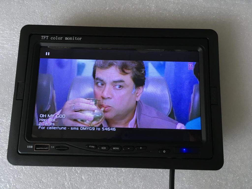 HD Car Tricycle Canopy with 7-Inch Multimedia MP5 Reverse LCD Display