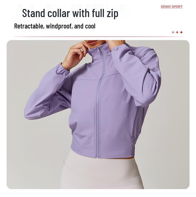 Женская тонкая ветрозащитная быстросохнущая куртка Alo Yoga для бега – Осень/Зима
