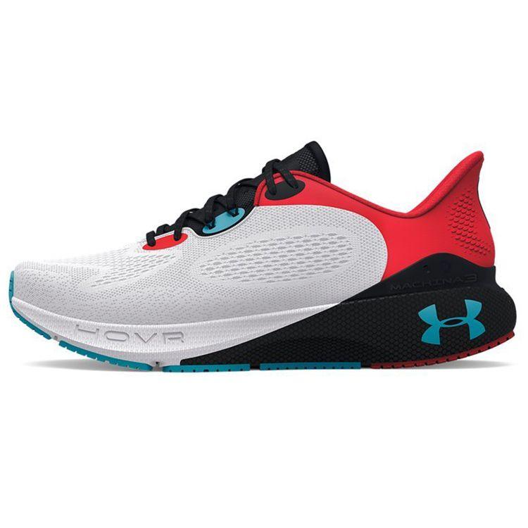 Under Armour HOVR Machina 3 Comfortable Fabric Low-Top Casual Running Shoes Men Sneaker White Red Black 3025702-100