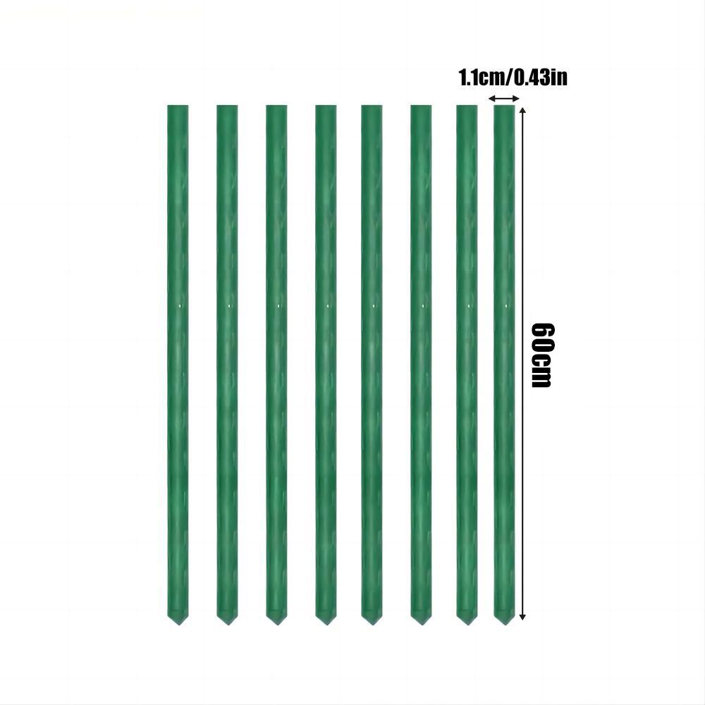 Plant Stakes Gardening Pillar Plastic Coated Steel Pipe 40Cm/60Cm Length Supporting Climbing Flowers Fruits Vegetables Support