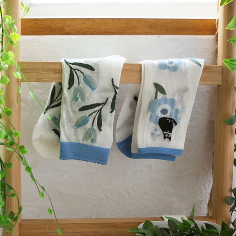 Носки с цветущими цветами bananasisters_2 цвета