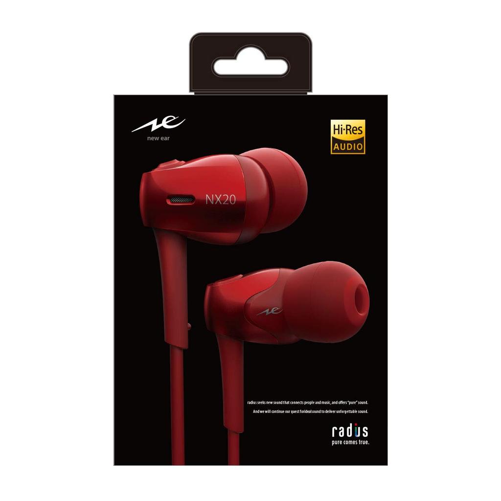 RADIUS Проводные наушники канального типа серии NeEXTRA, совместимые с Radius, с драйвером структуры FLW HP-NX20 Наушники высокого разрешения Высокое разрешение