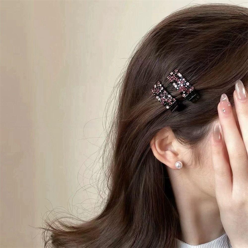 Shiny Zircon Hairpin Rhinestones Bangs Clip Sweet Colorful Rhinestones Hairpin Kids