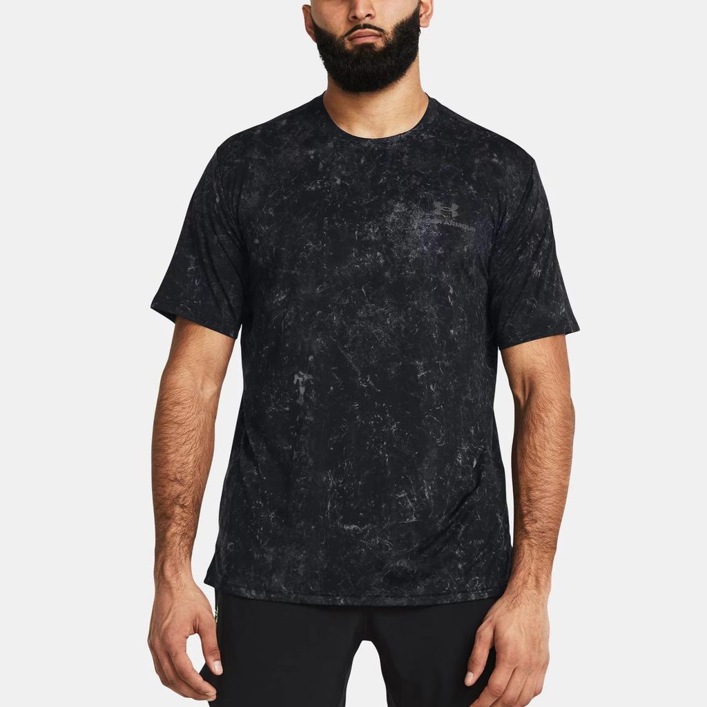 Under Armour Футболка с коротким рукавом и круглым вырезом с принтом, мужская, черная 1383974-001