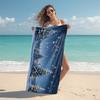 1Pc Christmas Festive Elements Beach Towel Microfiber Beach Towel Thin Absorbent For Beach Swimming Yoga Bath Sports