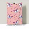 Cute Cartoon Unicorn Flannel Blanket Throw Knitted Plaid Home Interior Warm Blanket for Winter Fluffy Soft Blankets & Throw Knee