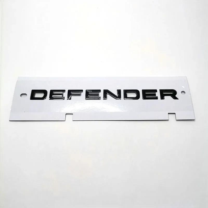 CSU3  1pc 3D ABS car decorative car stickers bright black/Silver Defender back door letter logo badge Accessories