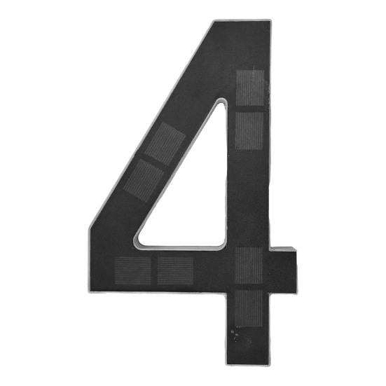 Солнечный знак с номером дома 9 дюймов со светодиодной подсветкой, знак с адресом, автоматическое включение/выключение, водонепроницаемый, солнечный светодиодный номер, установка без сверления, современная адресная табличка
