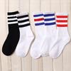 Female Spring and Autumn Three Bar Stripe Sports Comfortable Breathable Student Tube Socks