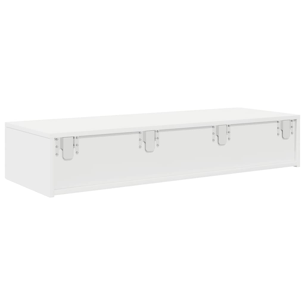 Vidaxl Настенная полка с ящиками, белая, 100x36x19 см
