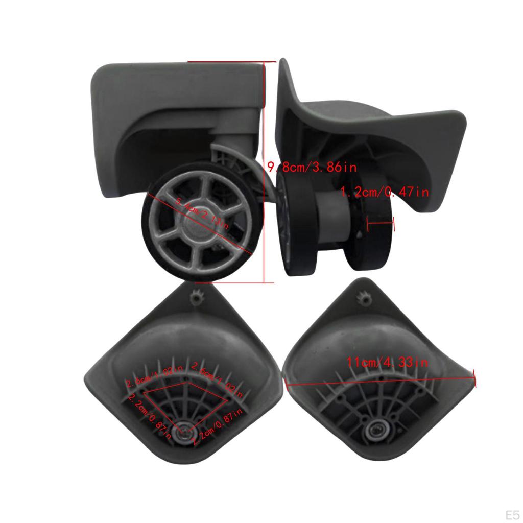 2 Сверхпрочных колеса для чемодана с вращением на 360 градусов