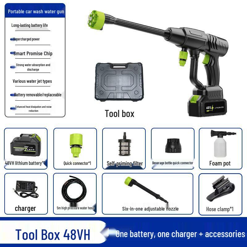 Портативный беспроводной пистолет-распылитель высокого давления для автомойки