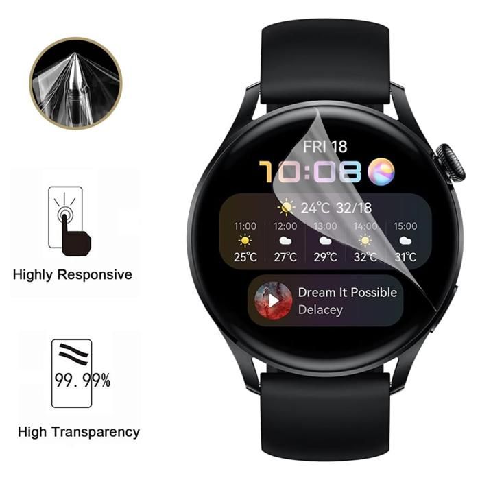 Protection écran pour Vivo Watch 3 [Pack 6] Film Plastique Protecteur Résistant Ultra Mince Phonillico