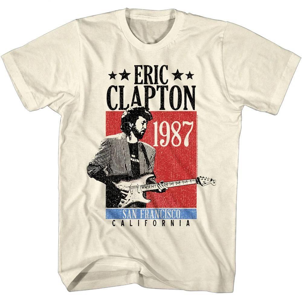Eric Clapton San Francisco California 1987 Men's T Shirt Vintage Rock & Blues