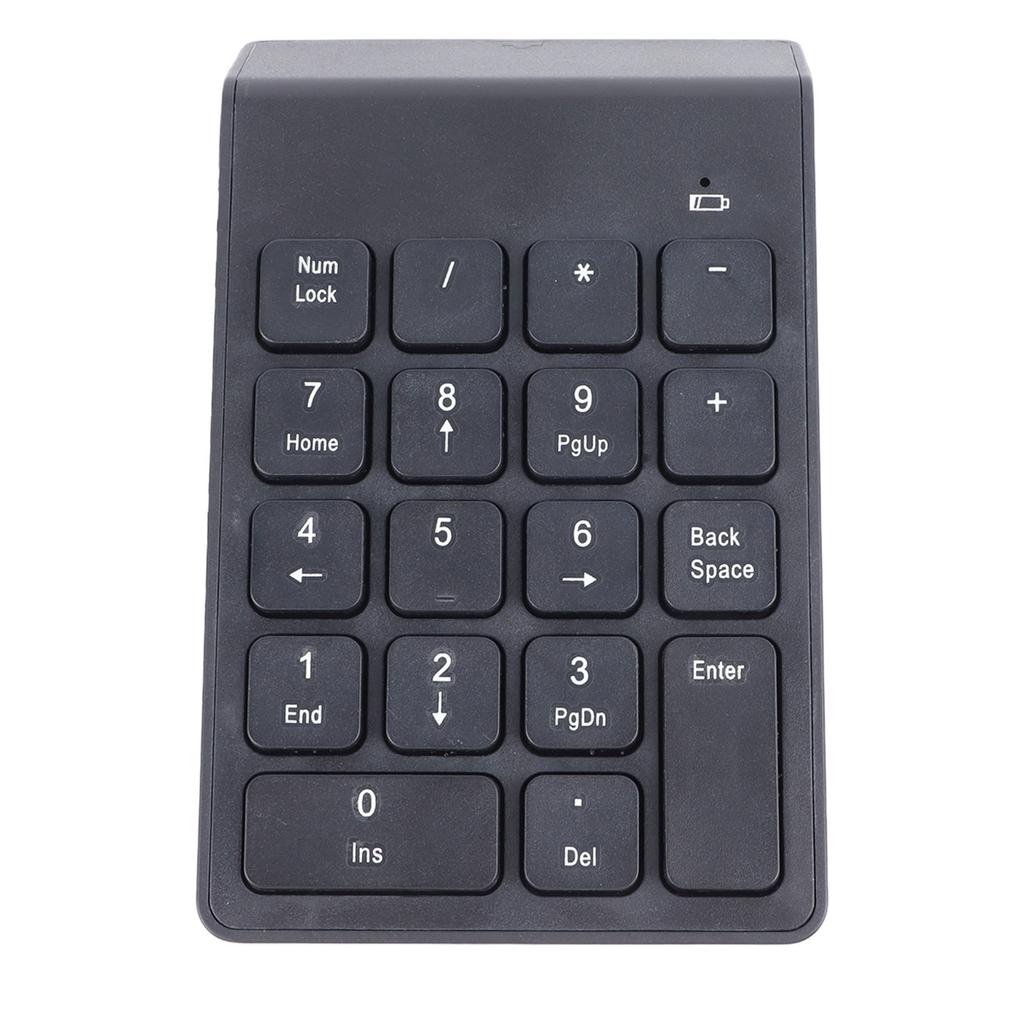 Wireless Number Pad BT5.0 Black 18 Keys Battery Powered Widely Compatible Numeric Keypad for Gaming