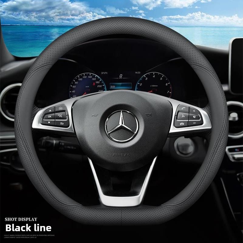 Leather Car Steering Wheel Cover for Mercedes Benz Amg CLS GLC GLB CLA 250 W218 W166 C200 W204 W245 W203 W221 W211 Accessories JO1