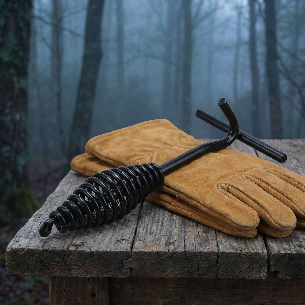 Spiral Handle Dutch Oven Lid Lifter Heavy Duty Pot Cover Handle Lid Lifter Campfire Cooking