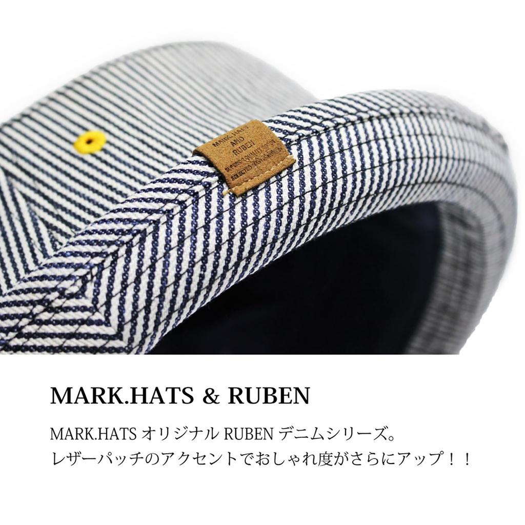 Custom Large Sizes DENIM PORK PIE 2WAY Navy Denim [Reuben] Design, Available, HAT, XL,