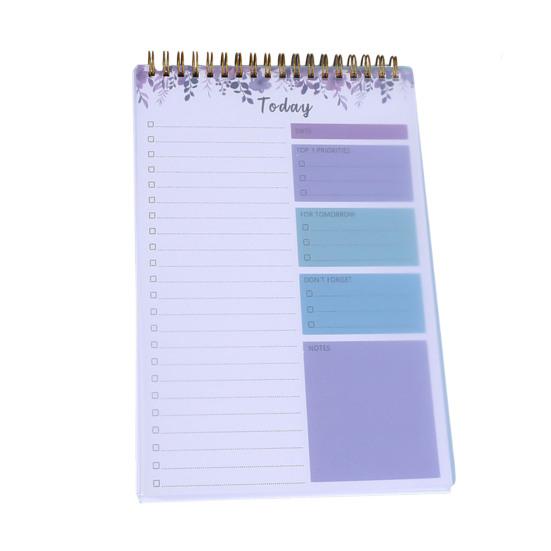 Записная книжка To-Do на спирали, защитный чехол из бумаги плотностью 100 г/м2, недатированный блокнот-планировщик формата А5