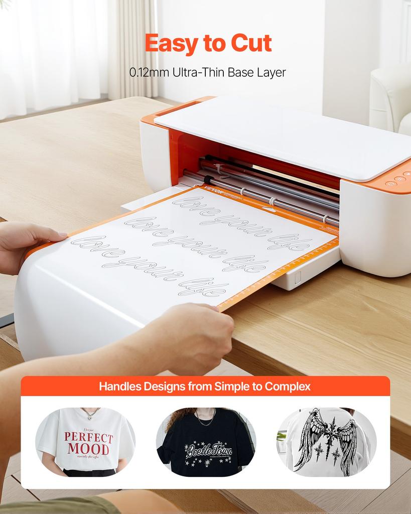 VEVOR Heat Transfer Vinyl, 30 Pack, 304.8 x 304.8mm, Assorted Colors HTV Iron on Vinyl Bundle, Easy to Cut and Weed, with Accessories