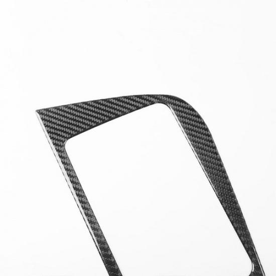 LHD Carbon Fiber Car Interior Center CD Panel Cover Trim For Seat Leon 2005-2012