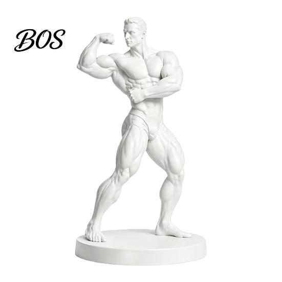 Фигурка Мужчины-Бодибилдера 3D Печать, Поза с Высоким Передним Бицепсом, Фигурка Мышечного Мужчины, Декоративные Фигурки для Спорта и Фитнеса, Сувенир