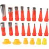 22 Pcs Caulking Finisher Kit Include 16pcs Stainless Steel Caulking Nozzle Applicator and 6pcs Connection Base Caulking Finisher Tool Set Sealant