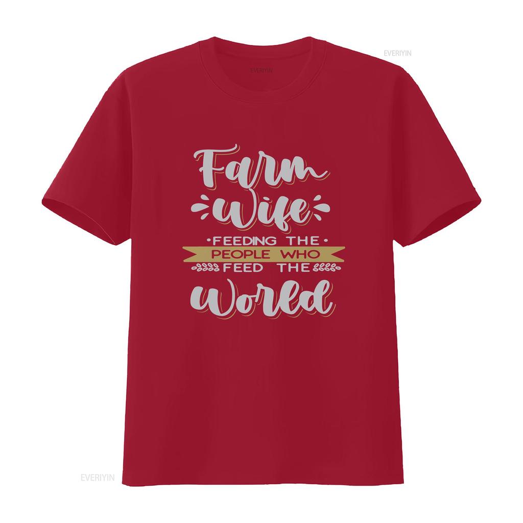 Farm Wife T Shirt Farmer Mom Feeding The People  vintage Washed Stylish Casual Breathable designer clothes graphic Soft homme