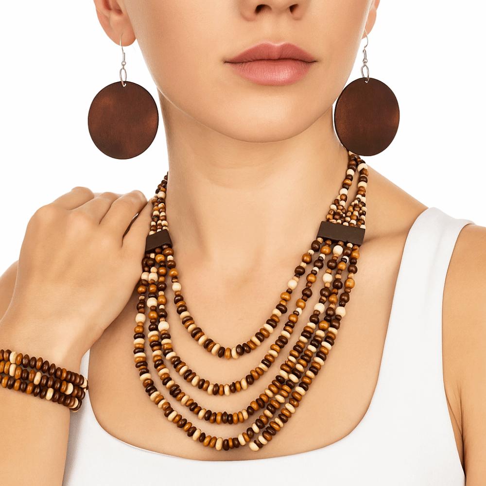 Красочный богемный набор ожерелий в этническом стиле, геометрическое ожерелье из бусин, свадебные украшения