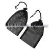 Shrinkable Thickened Polyester Mesh Drawstring Bag, Black Small Hole Filter Net