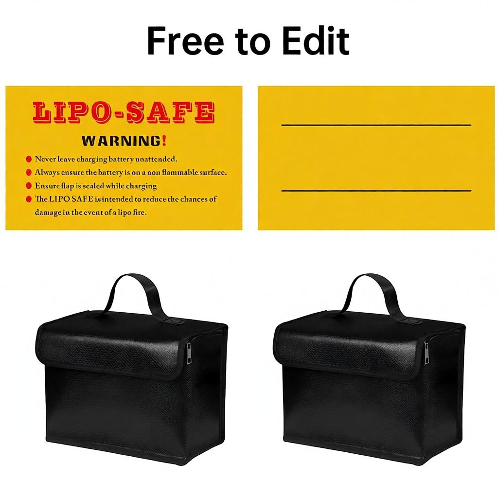 Lipo Battery Fireproof Bag High Temperature Resistant Storage Charging Pouch