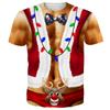 Funny Christmas T-Shirt Men Top 3D Muscle Print Tee Short Sleeve O Neck Streetwear Male Oversized Shirts Casual Harajuku Clothes