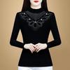 Autumn and Winter German Velvet Semi-turtleneck Bottoming Shirt Women's 2025 New Inner Temperament Thin Top