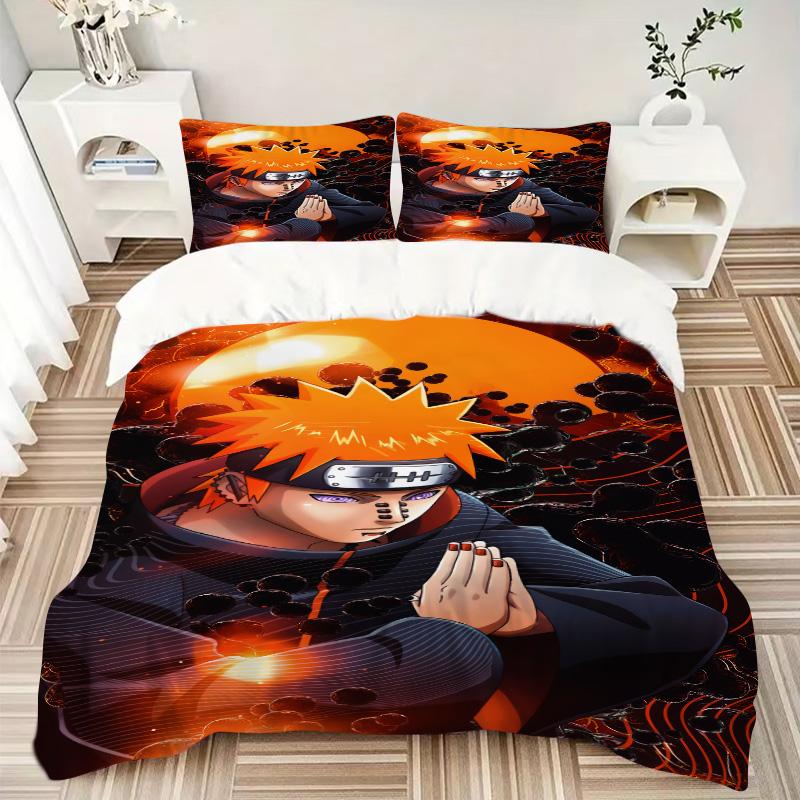 Naruto'S Determination Print 3Pcs Bedding Setduvet Cover With 2 Bedropillowcase Home Birthday Gift